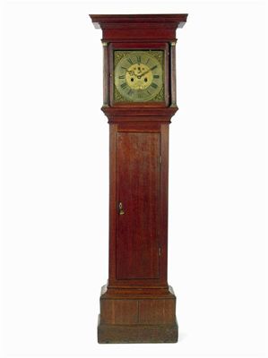 Appraisal: An oak longcase clock the day movement striking on a