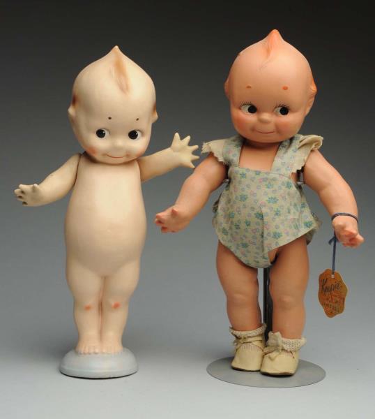 Appraisal: Lot Of Kewpie Dolls Both all composition One with jointed