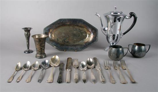 Appraisal: An Assorted Group of American Silverplate Table Articles Width of