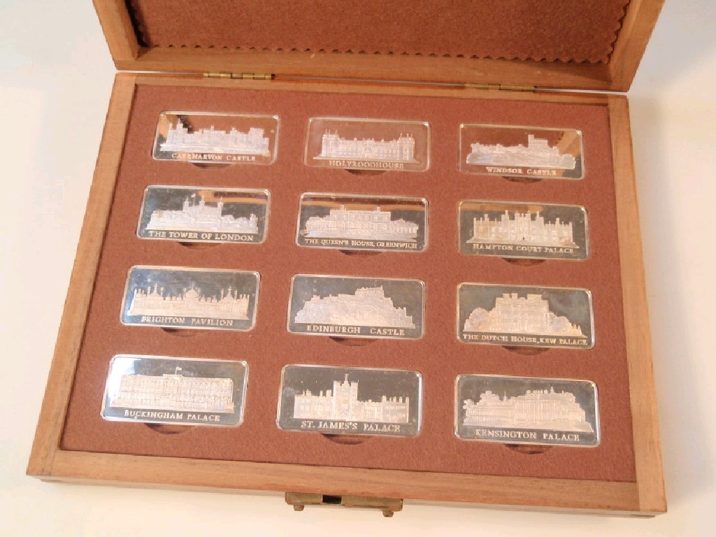 Appraisal: The Birmingham Mint Royal Palaces Collection of twelve sterling silver