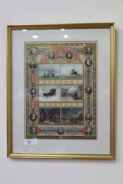 Appraisal: TWO FRAMED PAGES FROM THE JUBILEE EDITION OF THE ILLUSTRATED