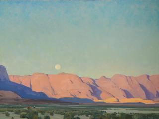 Appraisal: G Russell Case b Vermilion Mountains oil on canvas x