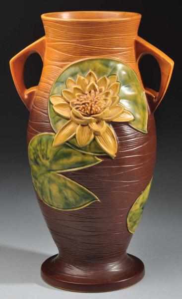 Appraisal: Roseville Water Lily Floor Vase Description Shape - Strong mold