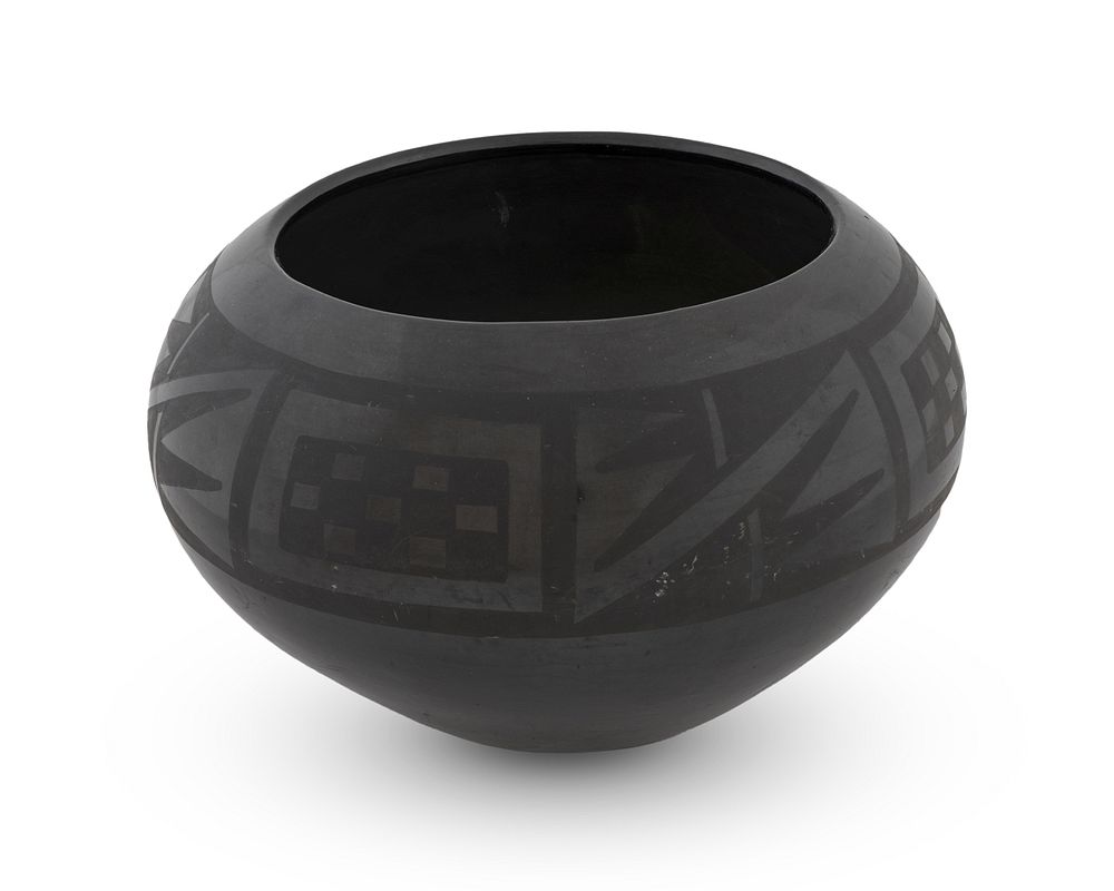 Appraisal: A San IldefonsoBlackware Bowl Height inches A San IldefonsoBlackware Bowl