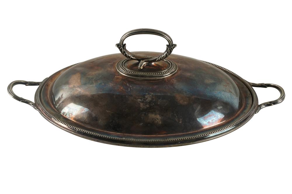 Appraisal: ELKINGTON SILVER-PLATE COVERED ENTREE DISHwith maker's marks engraved to cover