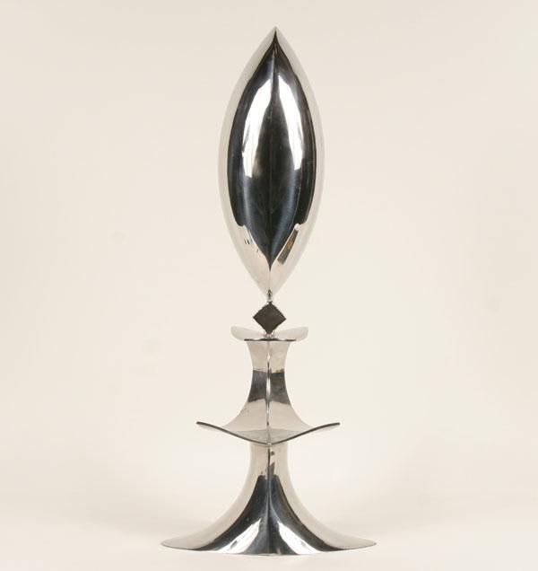 Appraisal: Antanas Brazdys Lithuanian b stainless steel modernist sculpture in the