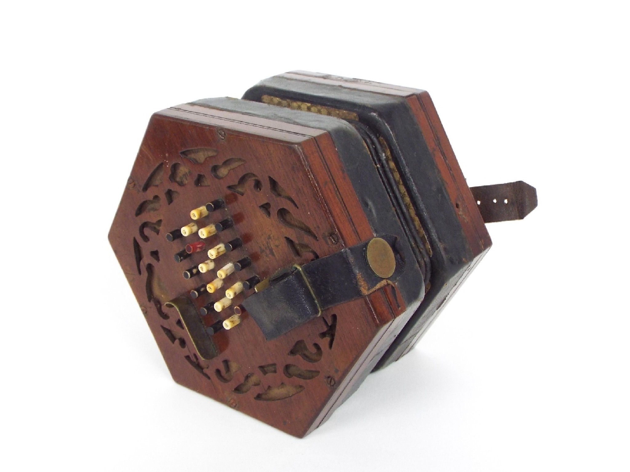 Appraisal: English concertina in need of restoration labelled Kohler Son no