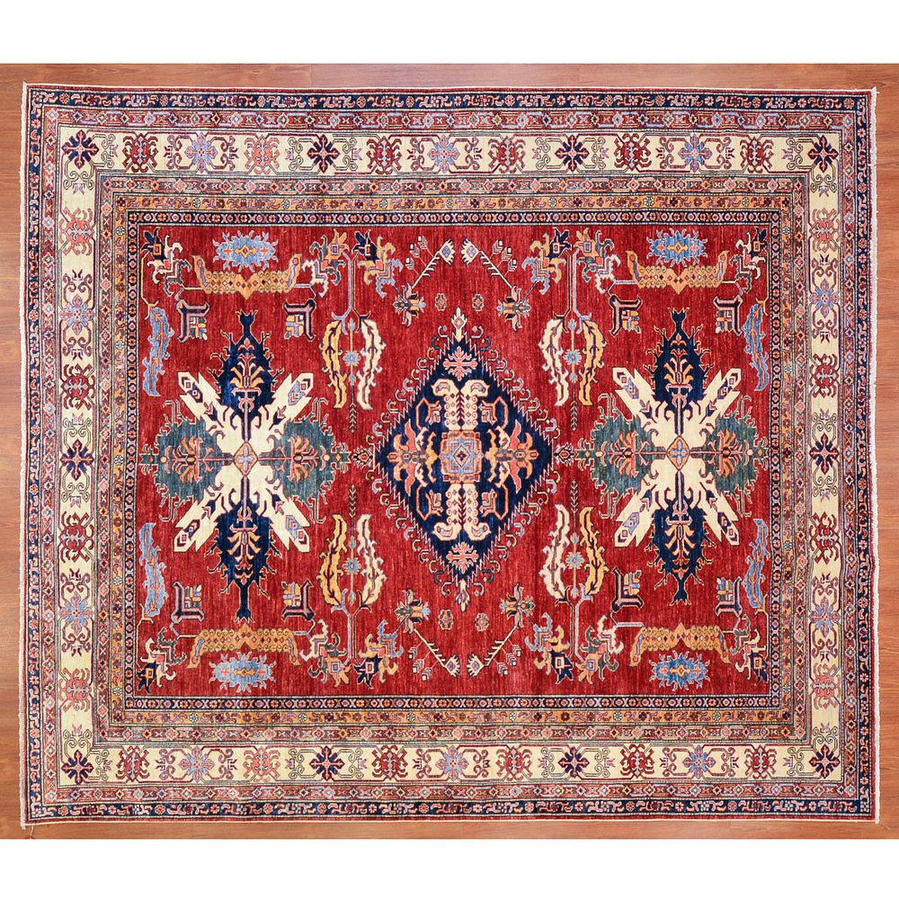 Appraisal: Pak Kazak Rug Pakistan x Modern hand-knotted wool pile on