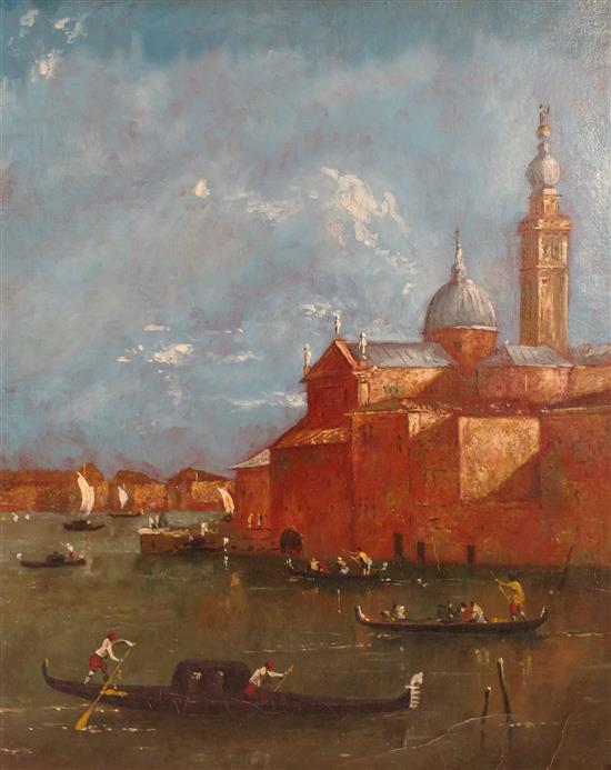 Appraisal: Sale Lot th Century Artist Unknown Venetian Canal Scene oil