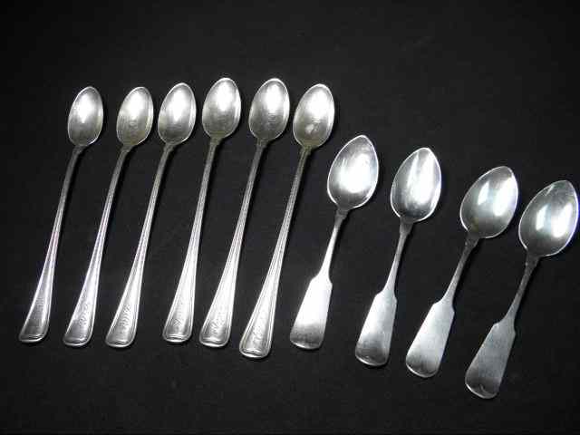 Appraisal: Lot of assorted sterling silver and coin silver spoons Includes