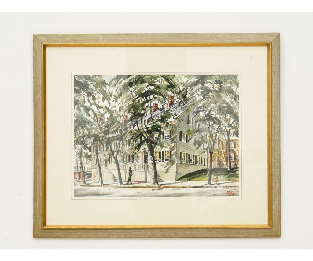 Appraisal: Fred Bees - PA framed and matted watercolor of a