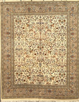 Appraisal: Rajistan Hunting Tabriz Carpet ' x '