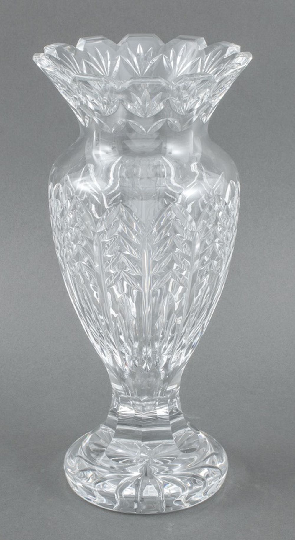 Appraisal: WATERFORD CUT CRYSTAL URN FORM VASE Waterford cut crystal urn