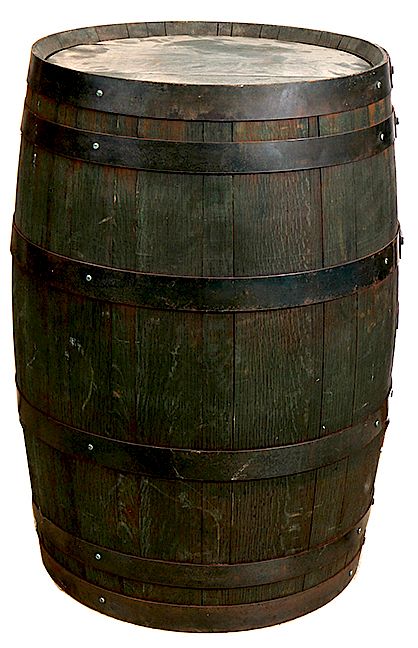 Appraisal: OAK WHISKEY BARREL OAK WHISKEY BARREL FINE CONDITION WITH IRON