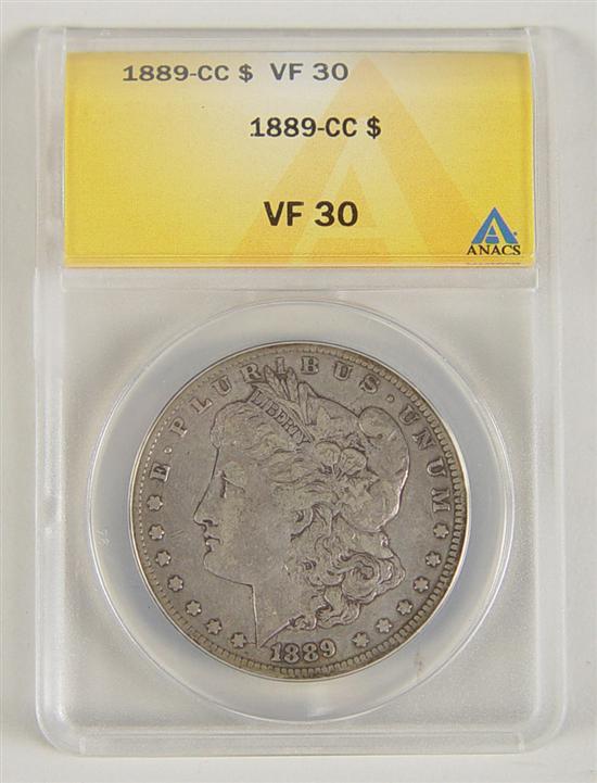 Appraisal: -CC Morgan Dollar Very scarce key coin in the Morgan