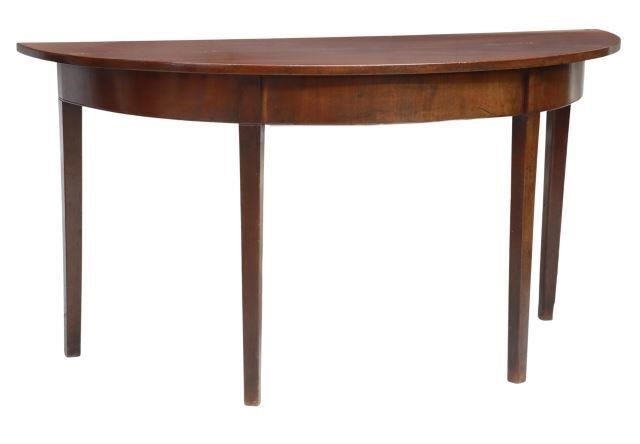 Appraisal: English Georgian period mahogany table late th c demilune top