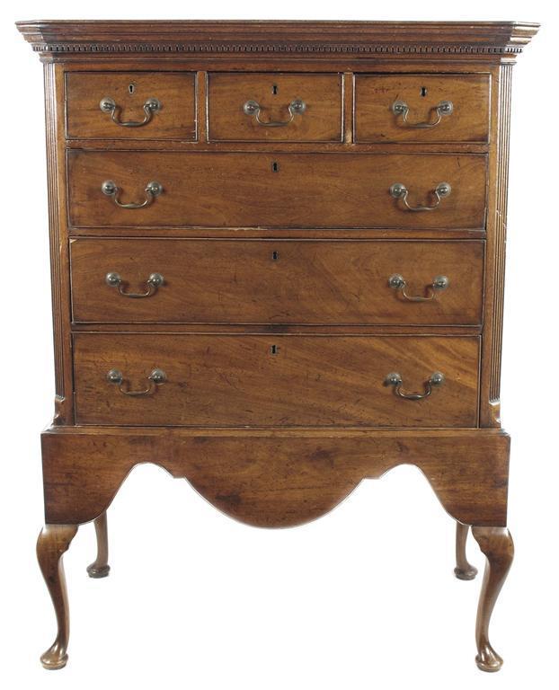 Appraisal: A mahogany chest on stand