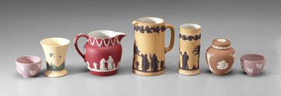 Appraisal: Seven pieces Wedgwood crimson pitcher - in possible spout repair