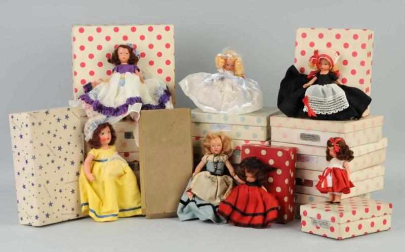 Appraisal: Lot of Nancy Ann Bisque Storybook Dolls Description Around the