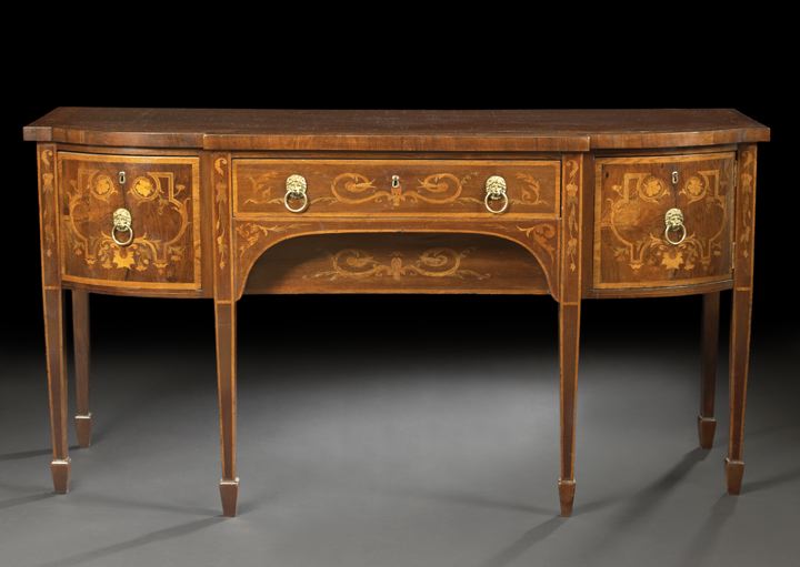 Appraisal: Good George III Inlaid Mahogany Sideboard early th century the