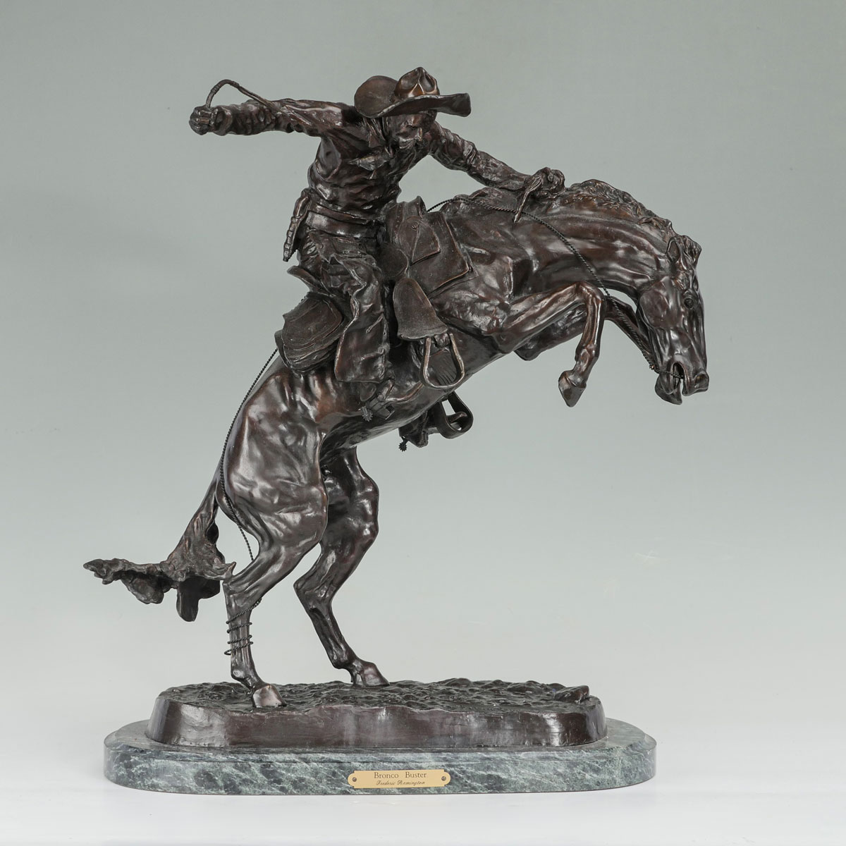 Appraisal: BRONCO BUSTER BRONZE AFTER FREDERIC REMINGTON '' in height affixed