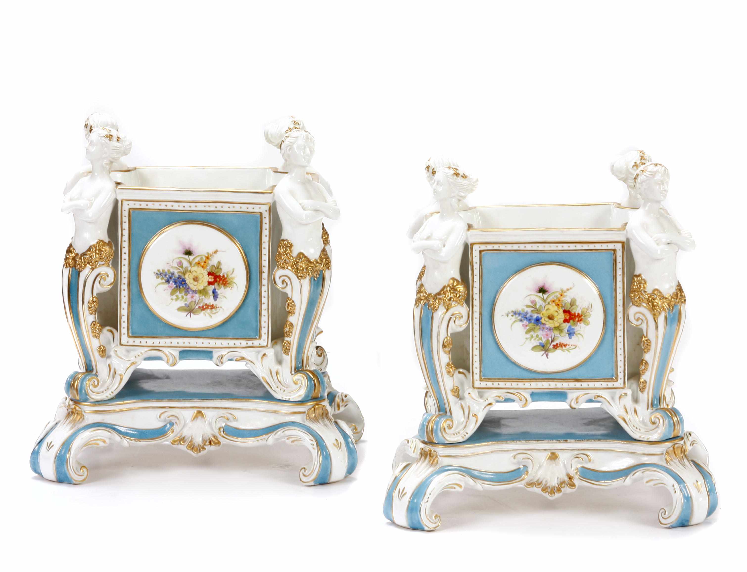 Appraisal: Property of Various Owners A pair of German Rococo style