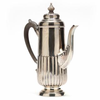 Appraisal: Victorian Silver Coffee Pot by Mappin Webb Sheffield reeded lower