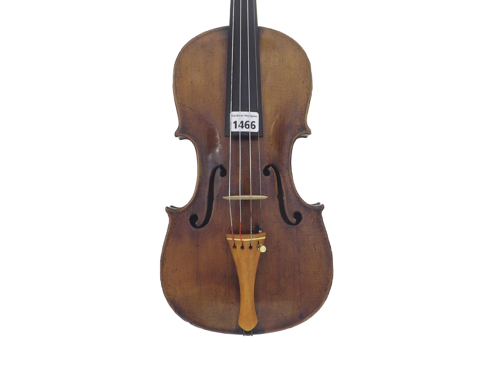 Appraisal: Early th century German violin labelled Verfertigt von Carl Christian