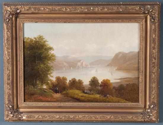 Appraisal: American Hudson River School mid th century View from the