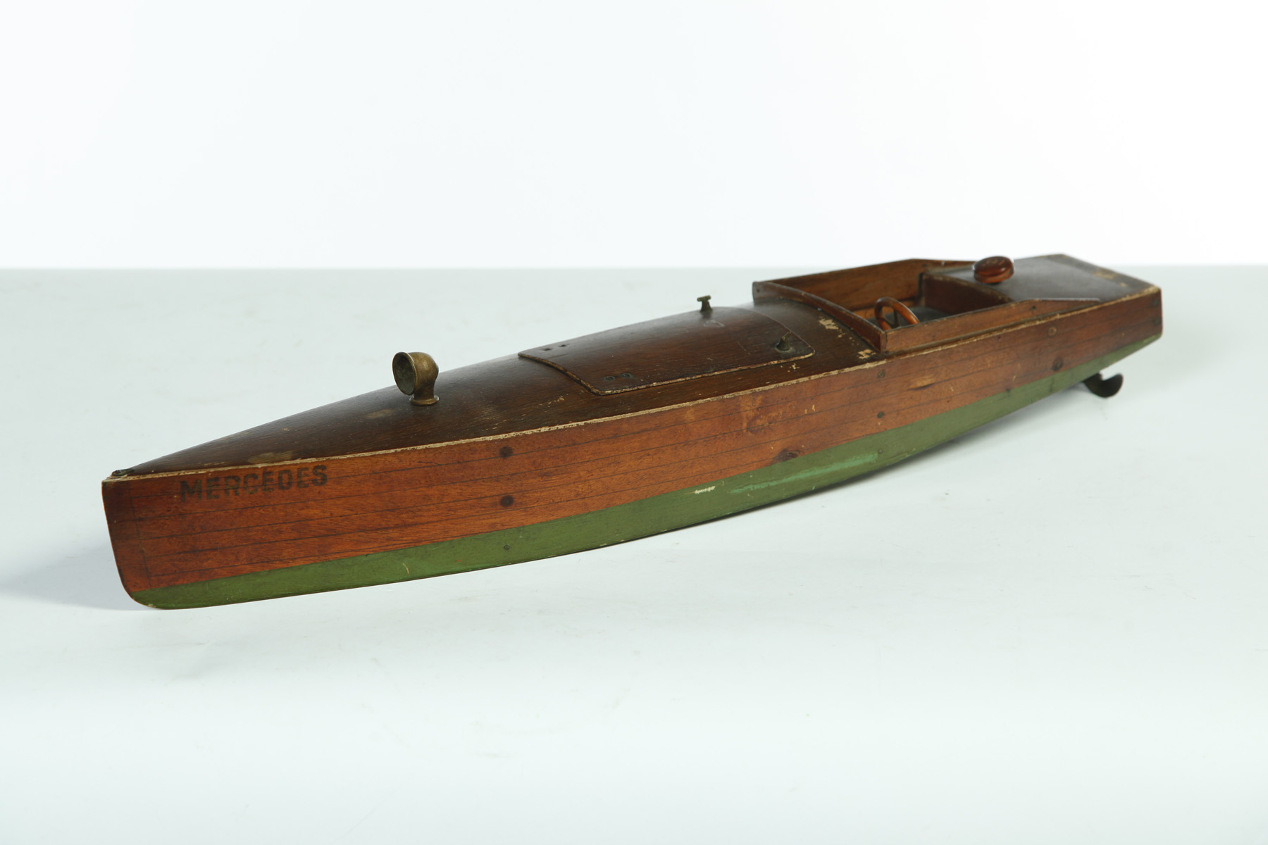 Appraisal: WOODEN MODEL RACING BOAT- MERCEDES American st quarter- th century