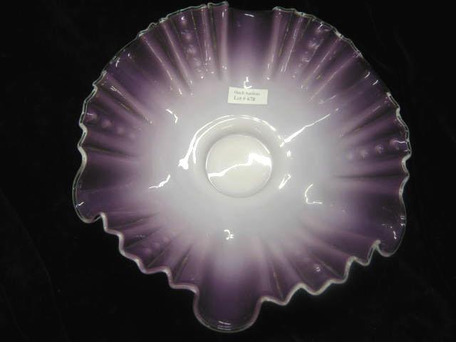 Appraisal: Victorian Art Glass Bride's Bowl amethyst to white