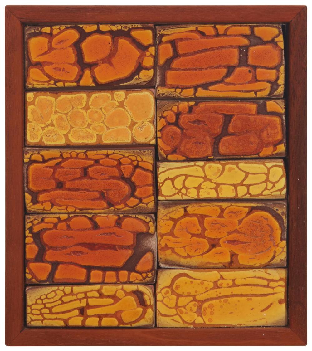 Appraisal: Doyle Lane - American Collection of tiles Glazed ceramic in