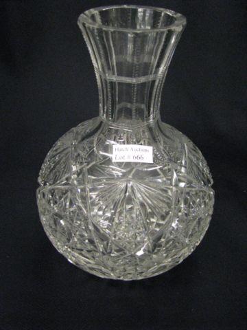 Appraisal: Brilliant Period Cut Glass Carafe starburst fan cane design