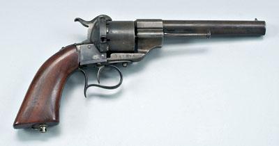 Appraisal: th century French pinfire revolver marked Lefai Cheux - in