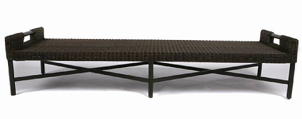 Appraisal: A Thomas Pheasant outdoor long bench height in width ft