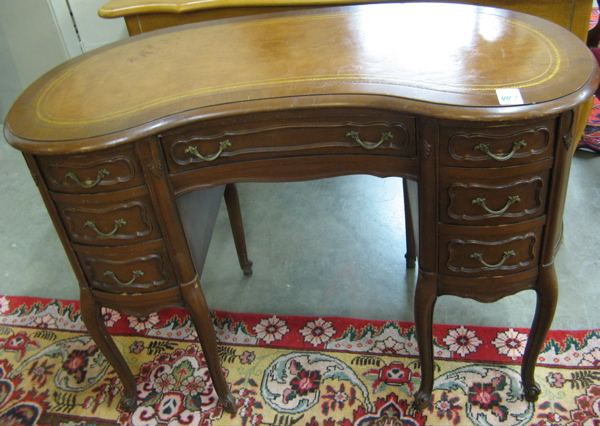 Appraisal: LOUIS XV STYLE KIDNEY DESK American mid th century The