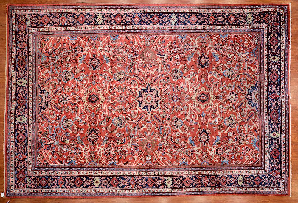 Appraisal: Antique Mahal Carpet Persia x second quarter- th century Condition