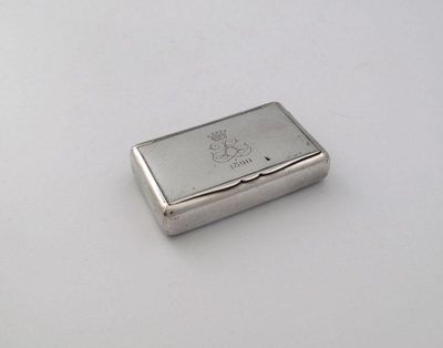 Appraisal: A Norwegian silver snuff box stamped M Hammer Bergen plain