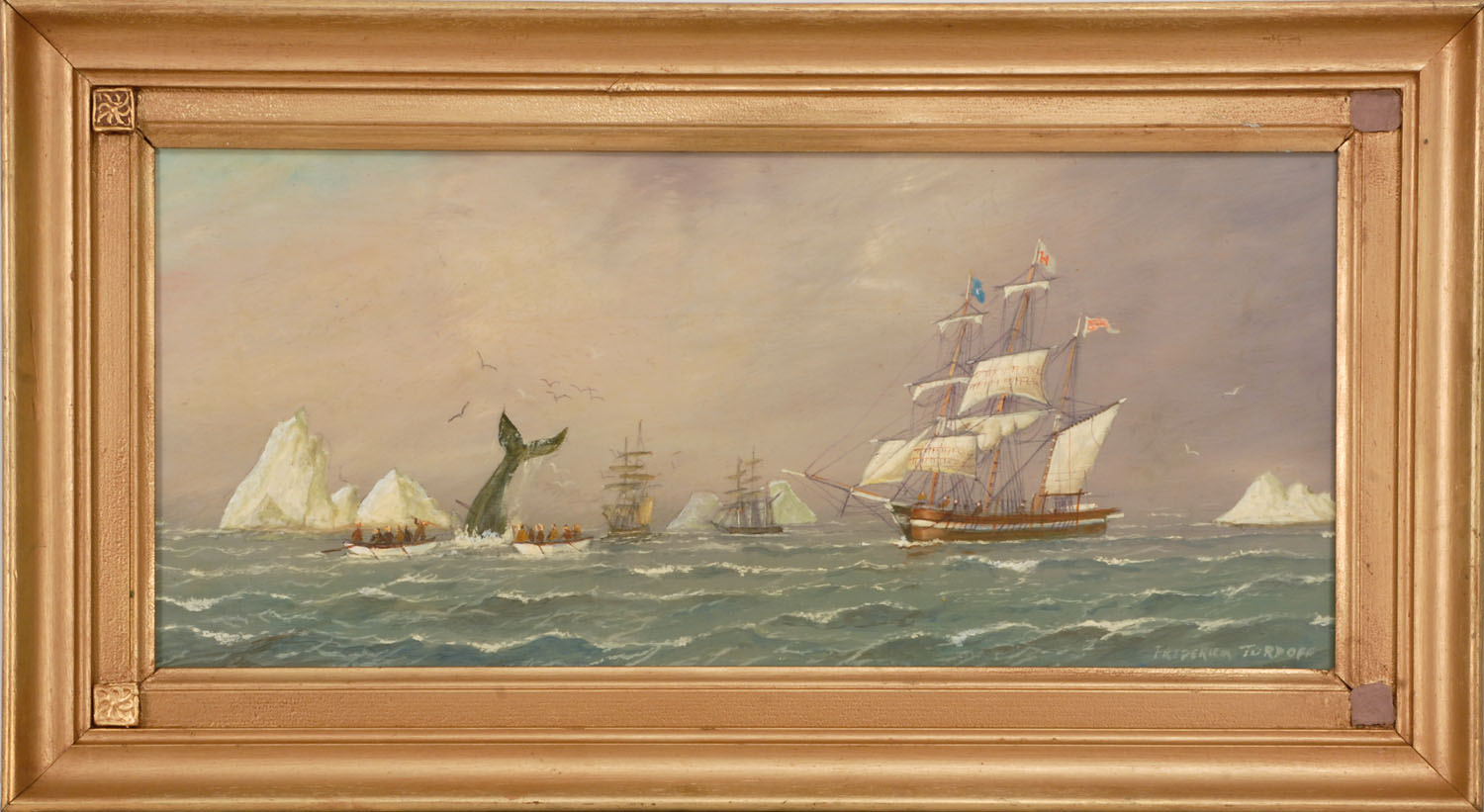 Appraisal: FREDERICK TORDOFFAmerican ContemporaryWhalers in the Northern Whale Fishery Signed lower