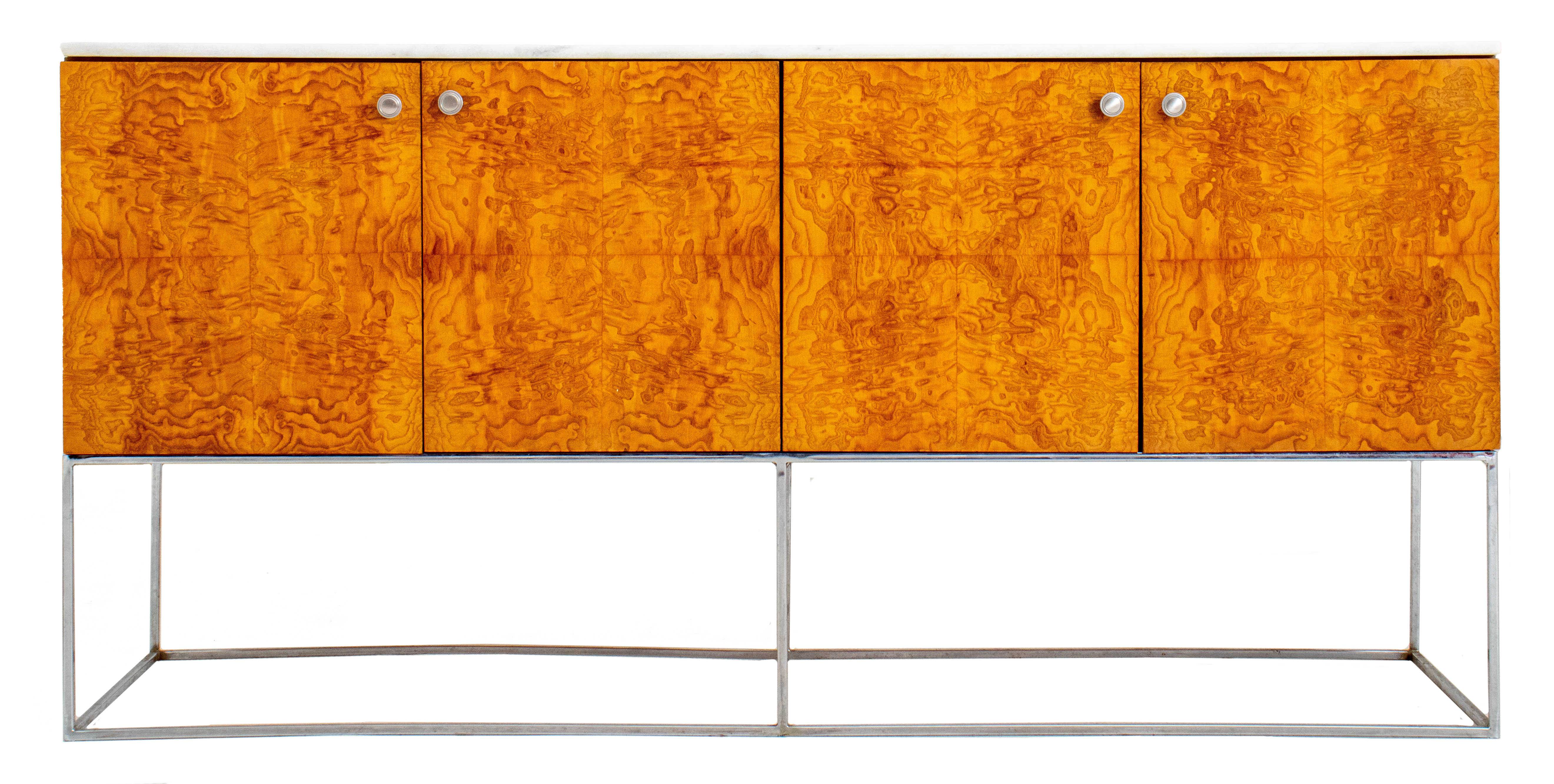 Appraisal: MILO BAUGHMAN MODERN BURLWOOD SIDEBOARD Milo Baughman for Thayer Coggin