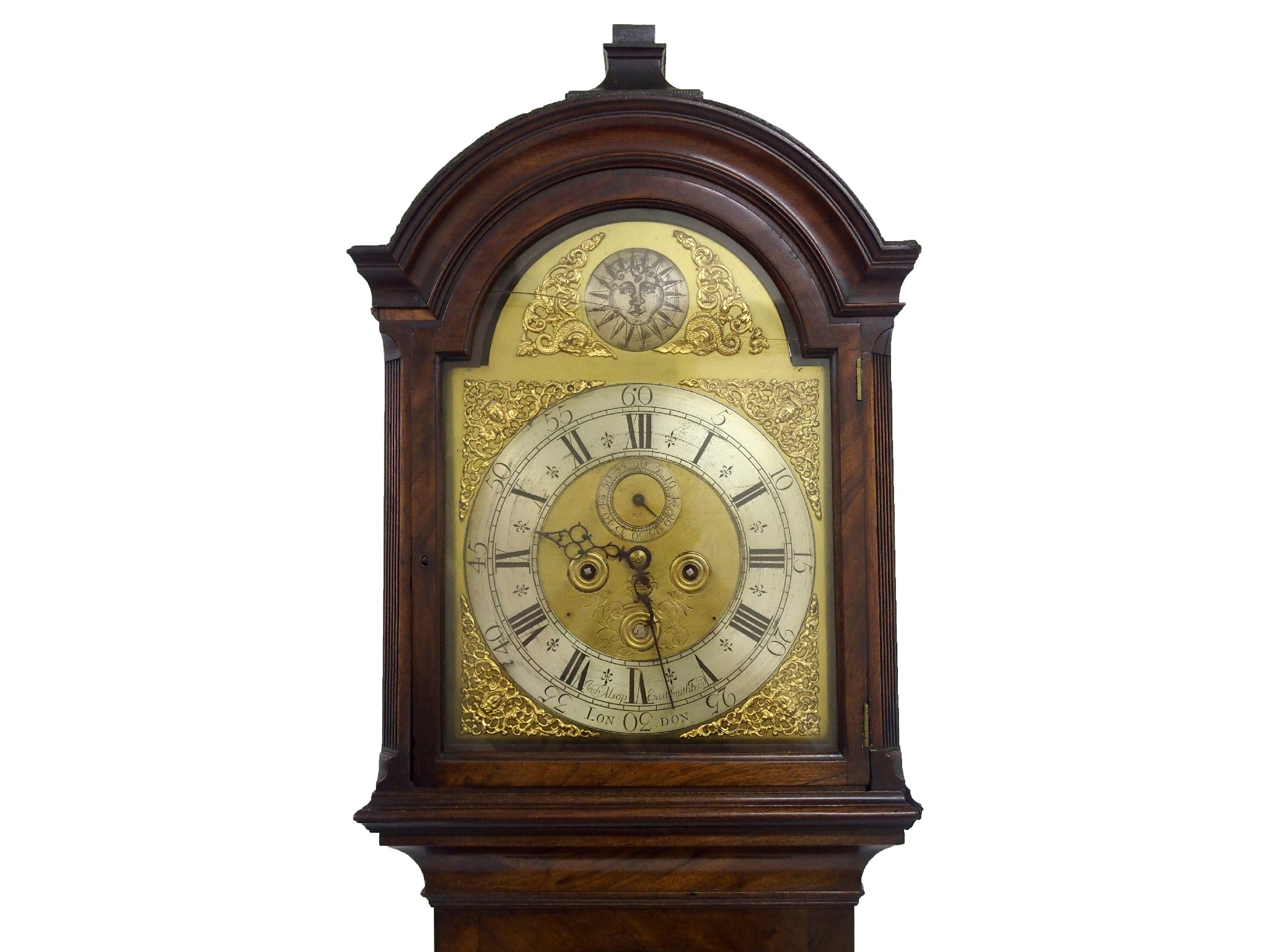 Appraisal: A mahogany longcase clockthe brass and silvered dial named to