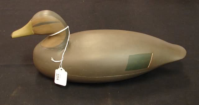 Appraisal: Black duck decoy original paint attributed to Ellis Parker approximately