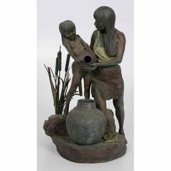 Appraisal: Clyde Ross Morgan Bronze Precious Resources Clyde Ross Morgan bronze