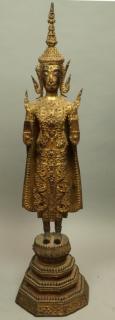 Appraisal: Thai Balinese Gilt Bronze Figural Dancer Ornate detailed ceremonial costume