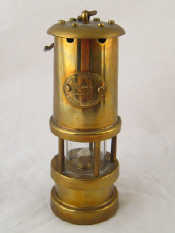 Appraisal: A brass miner's lamp ht cm