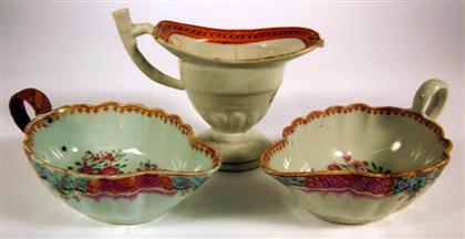 Appraisal: Two Chinese export famille rose sauce boats th century