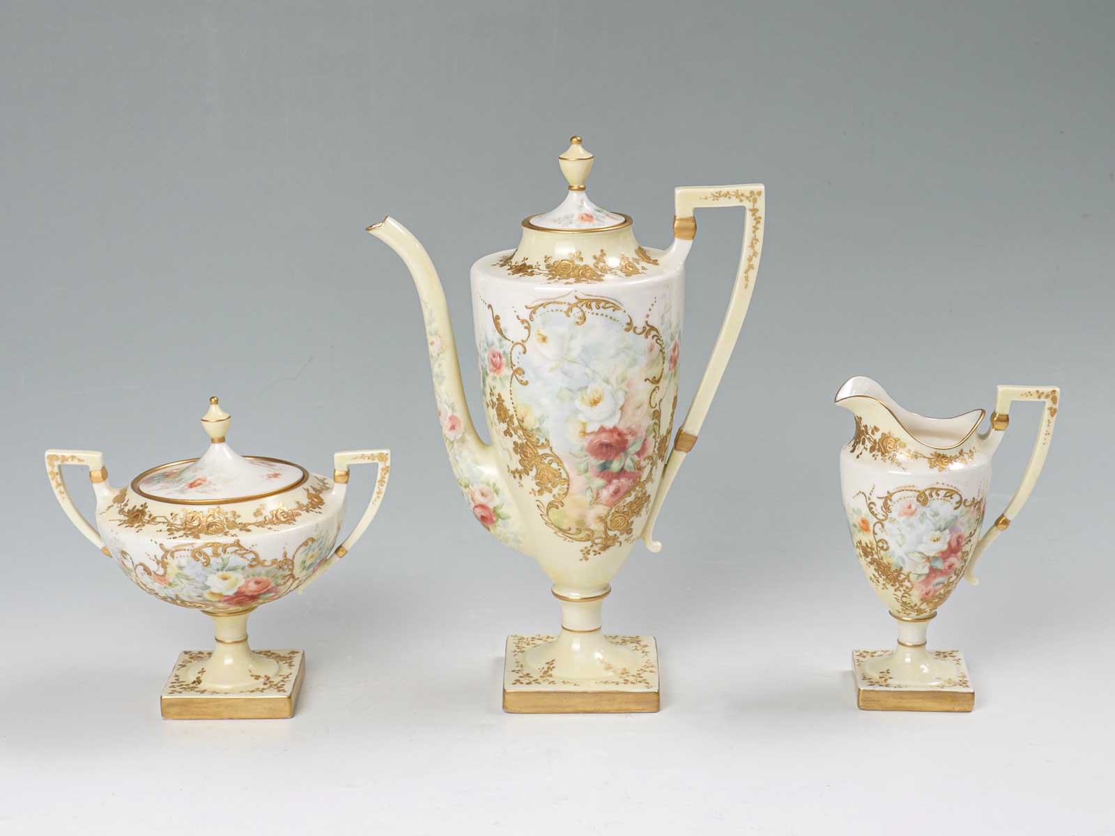 Appraisal: PIECE BELLEEK TEA SET Comprising - Tall teapot - covered