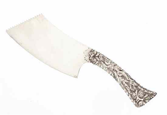 Appraisal: An American Sterling Silver Cheese Cleaver retailed by Theodore B