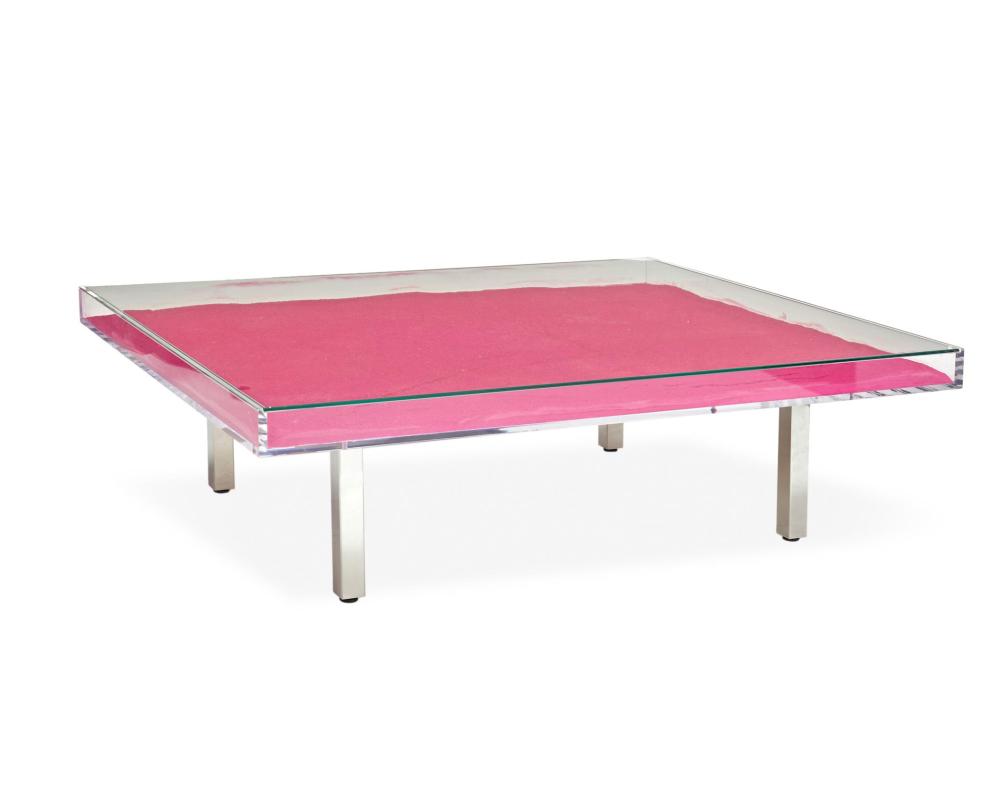 Appraisal: Yves Klein - French Table Monopink designed Rose pigment glass