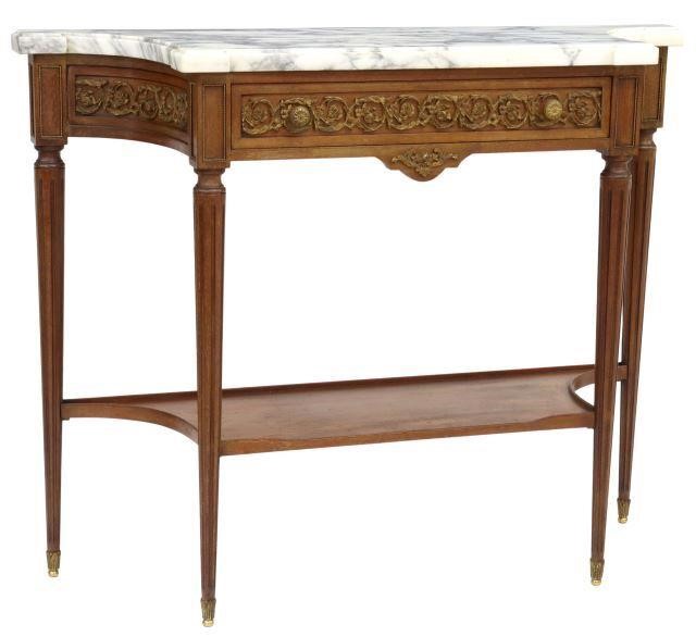 Appraisal: French Louis XVI style mahogany console table early th c